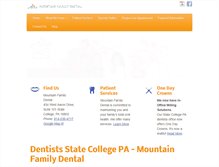 Tablet Screenshot of mountainfamilydental.com
